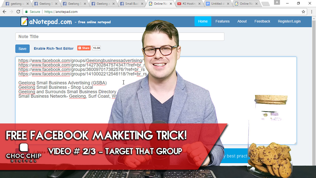 Free Facebook Marketing Trick - Target That Group - Choc Chip Digital